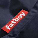 Fatboy logo on the dark ocean Floatzac beanbag.