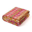 Floral Botanical Vine Kantha Quilt