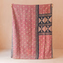 Floral Diamond Kantha Quilt