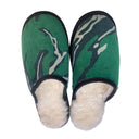 Forest Splatter XL White Slippers