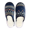Geo Velvet Medium White Slippers
