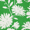 Gerbera Picnic Green Linen Fabric