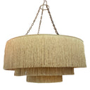Gold Fringed Pendant Lampshade