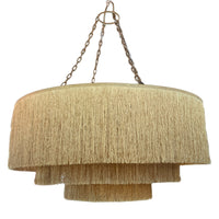 Gold Fringed Pendant Lampshade