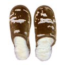 Golden Burnout Medium White Slippers