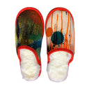 Graffiti Splatter Medium White Slippers