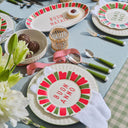 Green and Red Festive Italian Wave Side Plates