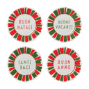 Green and Red Festive Italian Wave Side Plates
