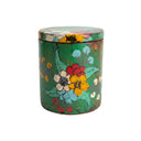 Green Floral Albasia Canister