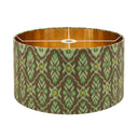 Green Handwoven Ikat 20" Drum Pendant Lampshade