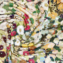 Close-up of a colorful floral fabric pattern