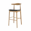 Hudson Oak Leather 75cm Barstool PRE ORDER