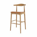 Hudson Oak Leather 75cm Barstool PRE ORDER