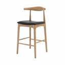 Hudson Oak Leather 65cm Barstool PRE ORDER