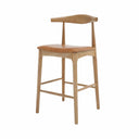 Hudson Oak Leather 65cm Barstool PRE ORDER