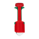 Red and green fruit huller and pitter tool with 'Dreamfarm' branding on a white background