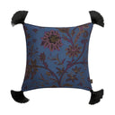 Indienne Cobalt 45x45cm Tasseled Cushion