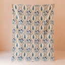 Indigo Botanical Kantha Quilt