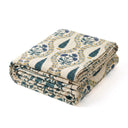 Indigo Botanical Kantha Quilt