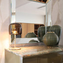 Jube Table Lamp in Burnt Earth & Matte Gold