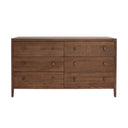 Lunde 6 Drawer Dresser – Walnut Brown PRE ORDER
