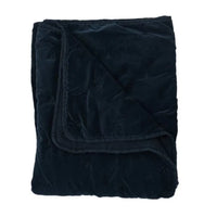 Mason Bee Velvet Throw Navy