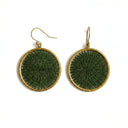 Mesh Disc Earrings - Emerald
