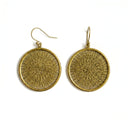Mesh Disc Earrings - Gold