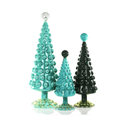 Midcentury Modern Hobnail Tree Set - Evergreen