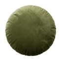 Moss Cotton Velvet Round Cushion