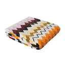 MIssoni Murrina 100 Bath Sheet with colorful zigzag patterns on a white background