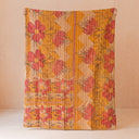 Ochre Floral Kantha Quilt