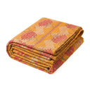 Ochre Floral Kantha Quilt