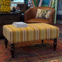 Ochre Rufus Stripe Ottoman