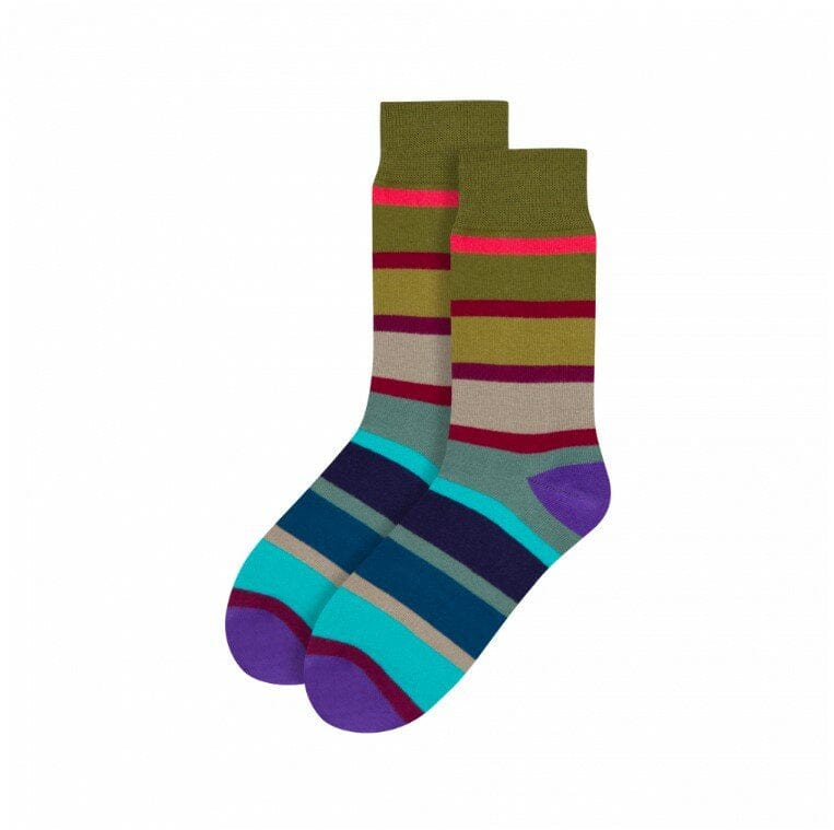 Olive Stripe Socks