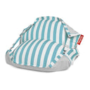 Striped bean bag chair with a visible Fatboy brand logo on a white background