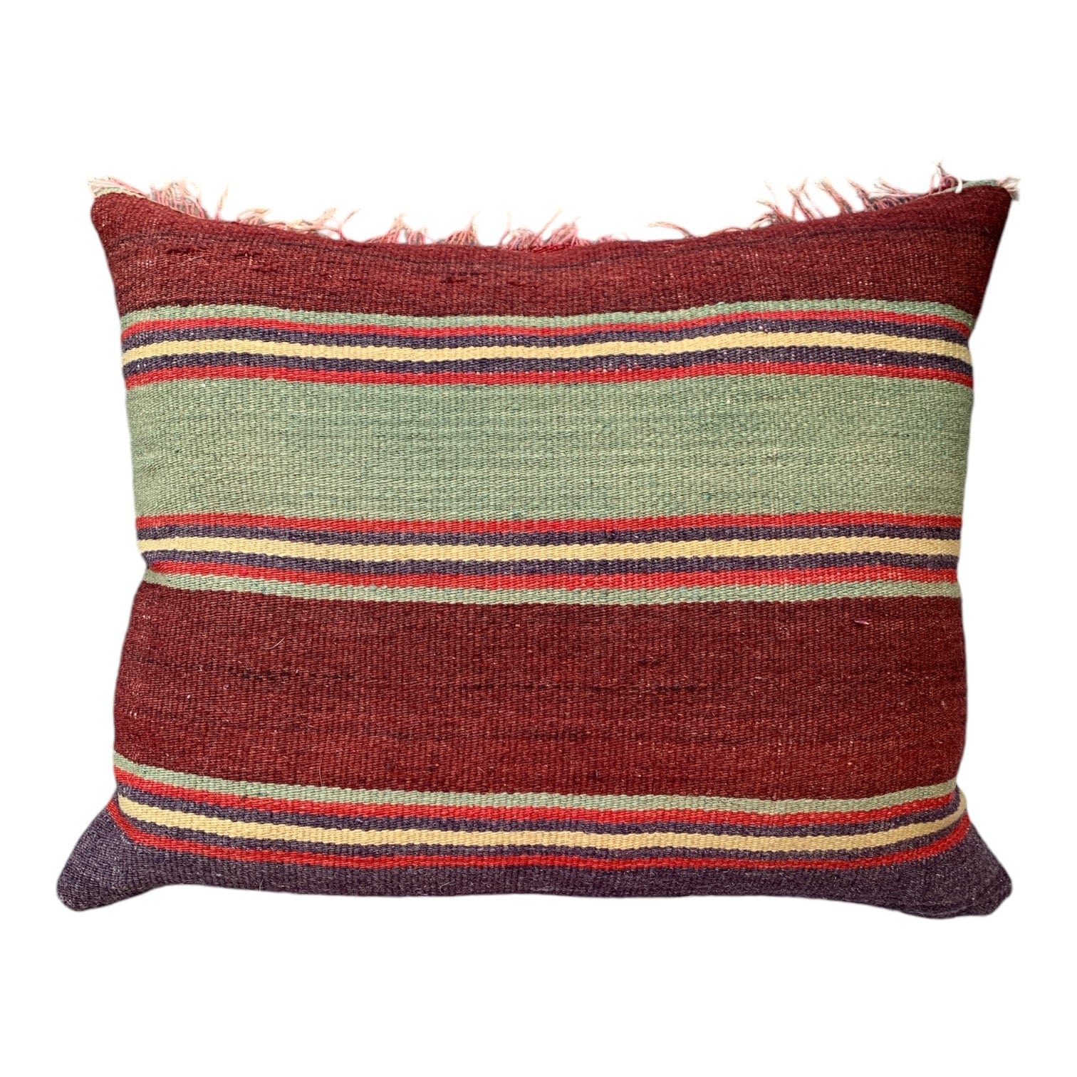 Patel Kilim Red Fringed 55x45cm Cushion