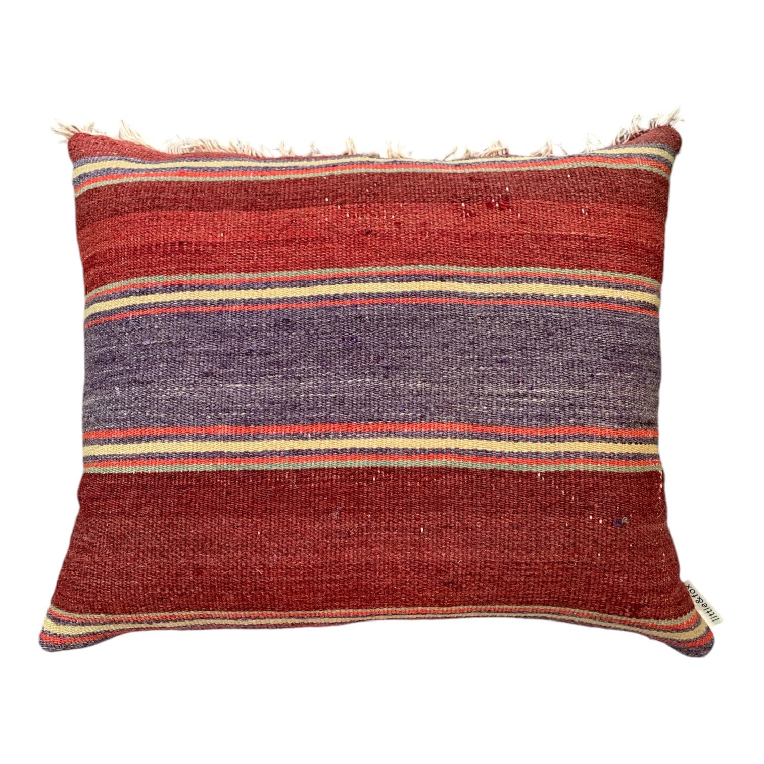 Patel Kilim Red Fringed 55x45cm Cushion