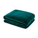 Pin Velvet Coverlet Forest Green