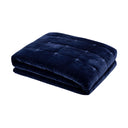 Pin Velvet Coverlet Navy Blue