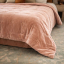 Pin Velvet Coverlet Pink