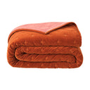 Pin Velvet Coverlet Orange