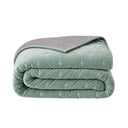 Pin Velvet Coverlet Seafoam