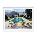 Poolside Gossip Framed Print