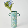 Green Griffe Tall Spot Vase