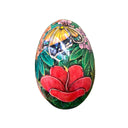 Red Hibiscus Medium Handpainted Wooden Egg