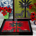 Red Sahara Square Tray