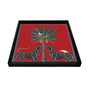 Red Sahara Square Tray