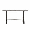 Ribbed Black Teak Console Table