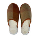 Rust Mix Large White Slippers
